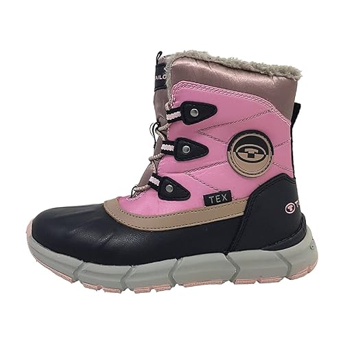 Tom Tailor Kids Dziewczęce 6370250010 śniegowce, czarny różowy, 33 EU