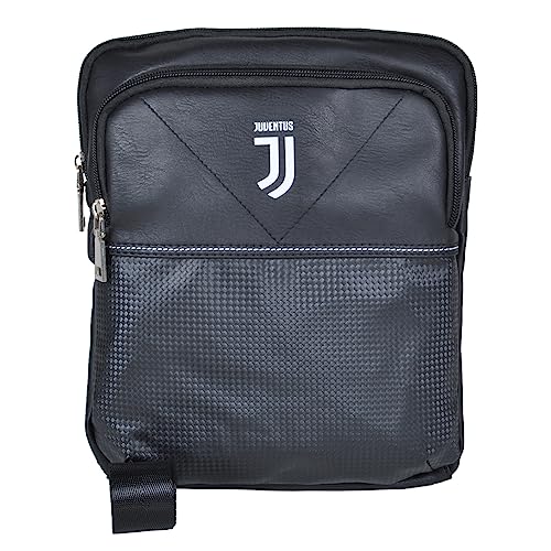 Juventus Torba na ramię - 100% oficjalny produkt - 100% oryginalny - Męska - 21 x 25 x 4 cm - 2 litry, Czarny, 21 x 25 x 4 cm