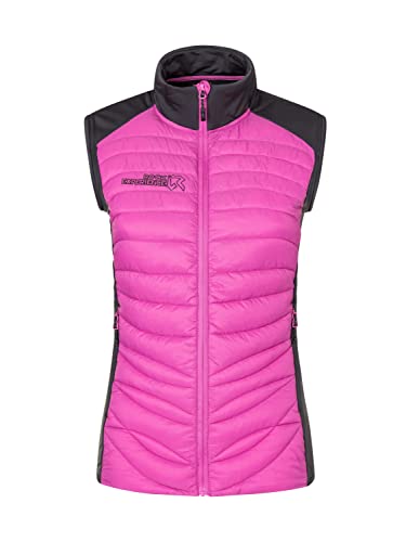 Rock Experience REWV00651 TEQUILA HYBRID Damska kamizelka sportowa 0834 Super Pink+1323 Ebony XL