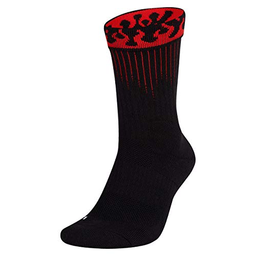 Nike Męskie skarpety U Nk Elite Crew - Gfx 1 Black/Habanero Red/White XL