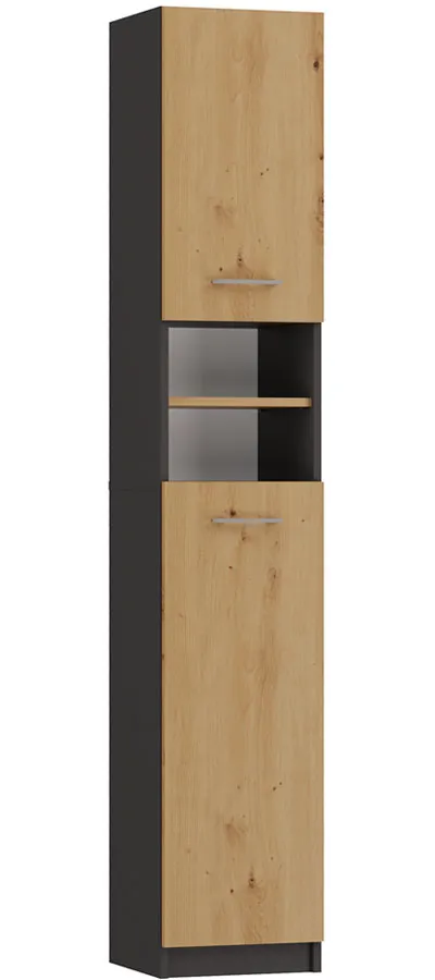 Słupek łazienkowy antracyt + dąb artisan L9-B87