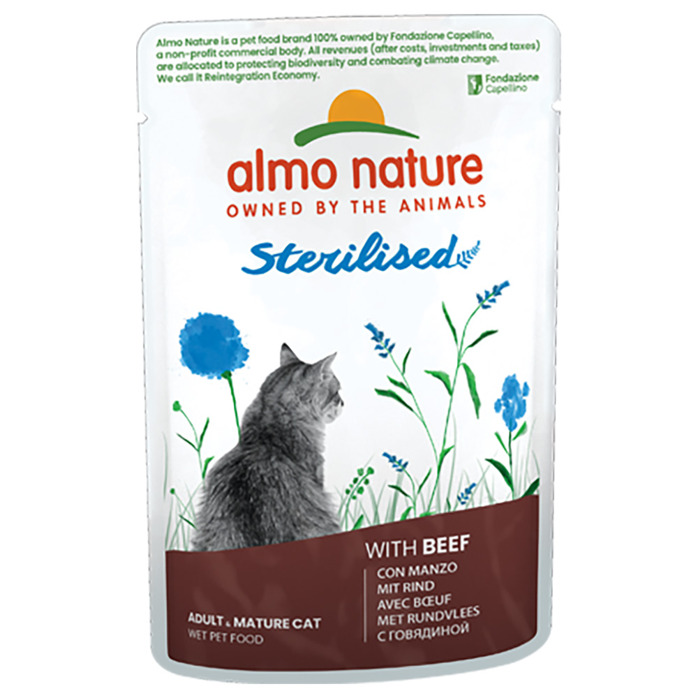 Almo Nature Holistic Sterilised - Z wołowiną (6 x 70 g)