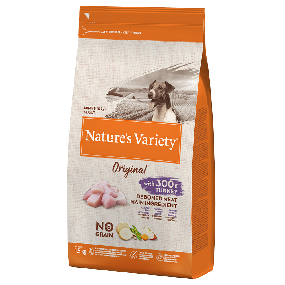 Nature's Variety Original NoGrain Mini Adult, indyk - 1,5 kg