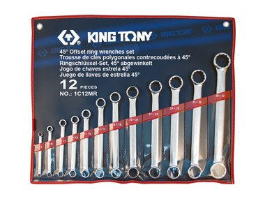 KING TONY 1 °C12mr piórnik prosta klucz oczkowy zestaw metryczny 12 1C12MR