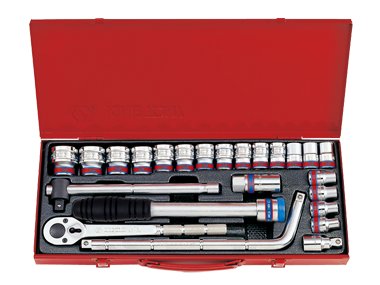 KING TONY Zestaw nasadek 4033SR, 1/2'', 12-kątne, 5/16''-1,1/4''