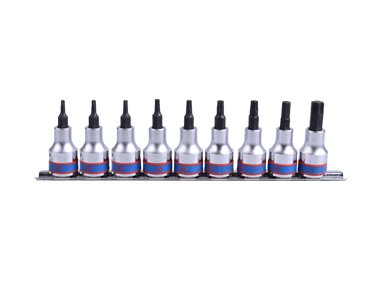 KING TONY Zestaw nasadek 4109PR10, 1/2'', TORX T20-T60