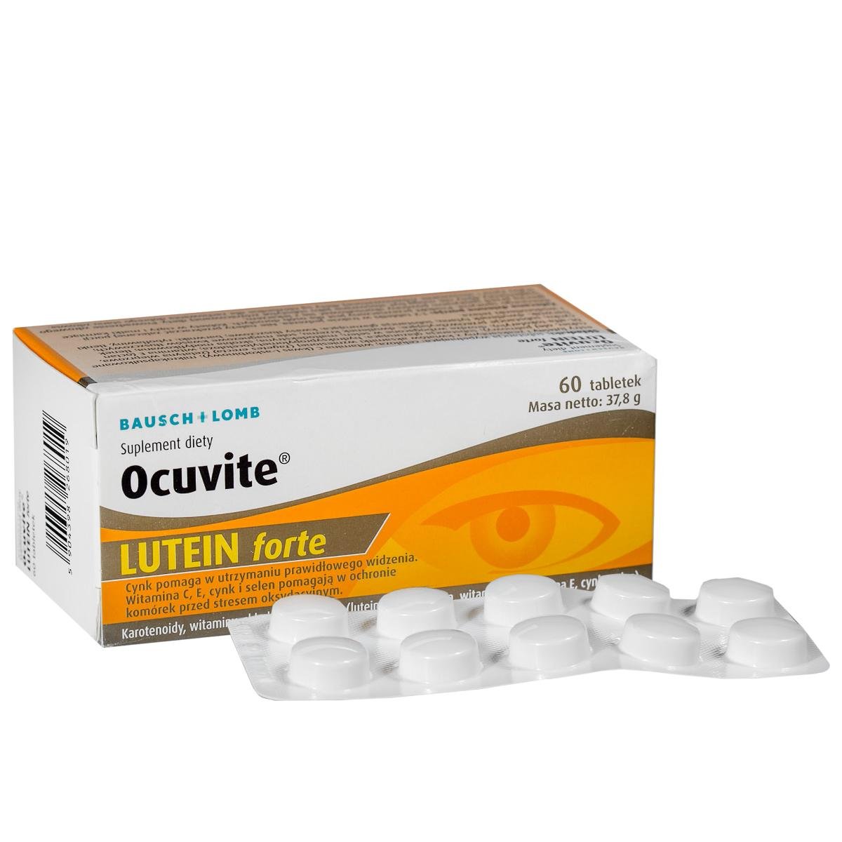 Ocuvite Lutein Forte, suplement diety, 60 tabletek | Darmowa dostawa od 199,99 zł !! 6863914