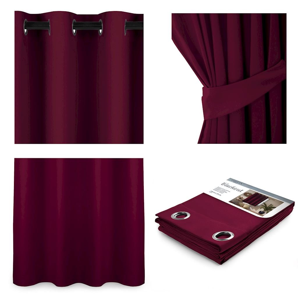CURT/AH/BLACKOUT/EYELETS/WINE/140X245/1PC