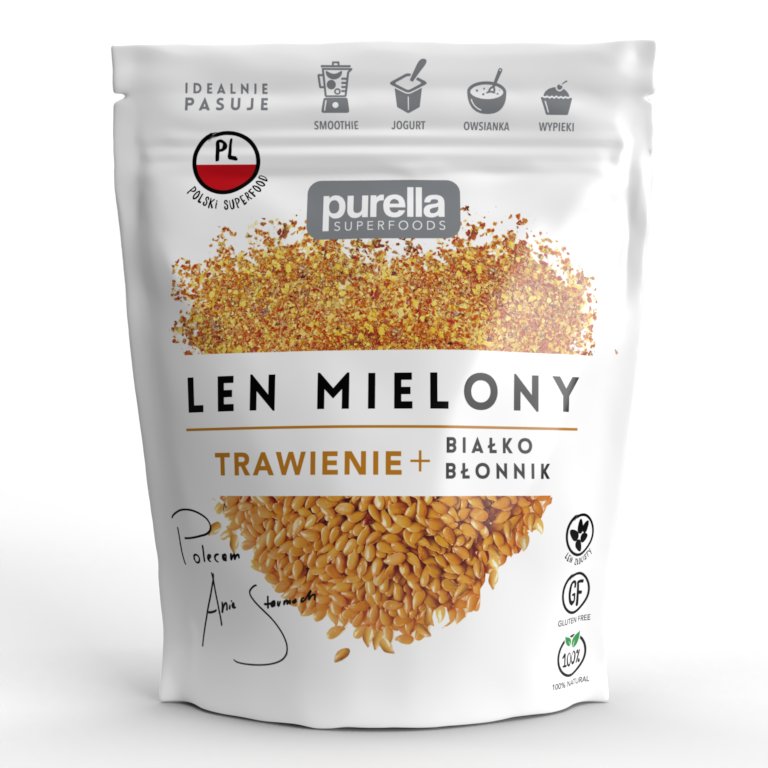 Purella Len mielony odtłuszczony 180 g