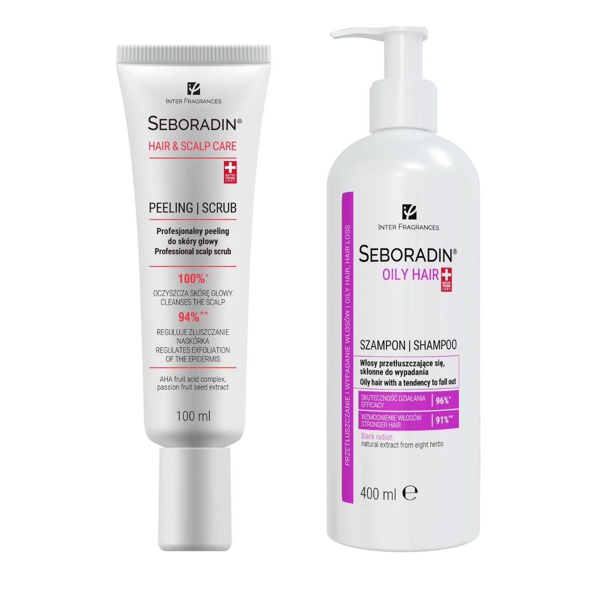 Zestaw Seboradin OILY HAIR szampon 400 ml + peeling 100 ml