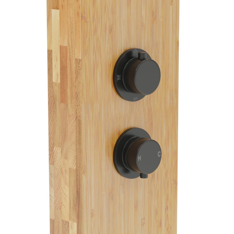 Corsan Balti Panel prysznicowy termostatyczny drewno bambusowe naturalne/czarny B001TBL - odbiór osobisty: Kraków, Warszawa