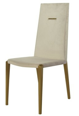 Beżowo złote krzesło z wysokim oparciem VGCY6190GP