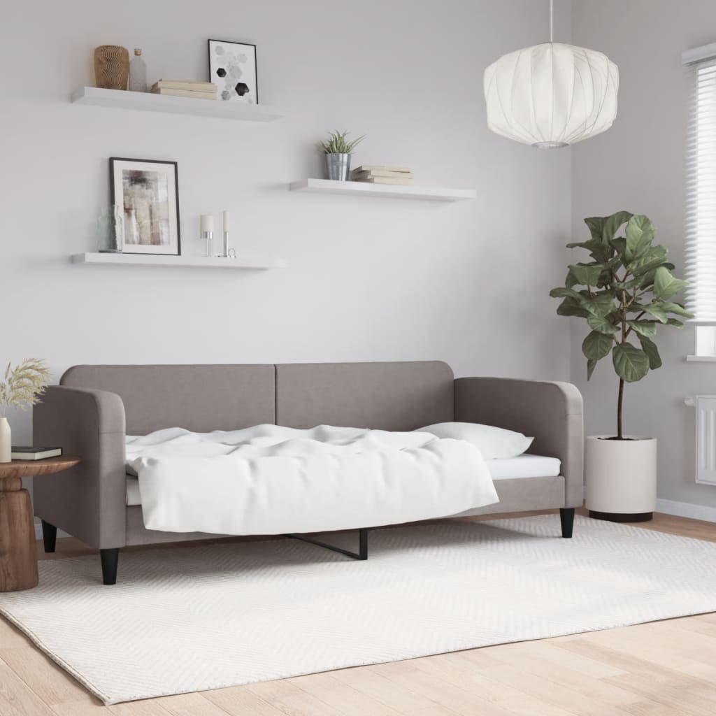 Sofa z funkcją spania, kolor taupe, 80x200 cm, obite tkaniną Lumarko!