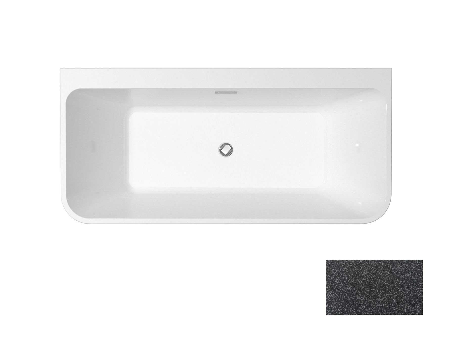 Wanna Wolnostojąca 150X75 Besco Varya Glam Wa-150-Vrgr