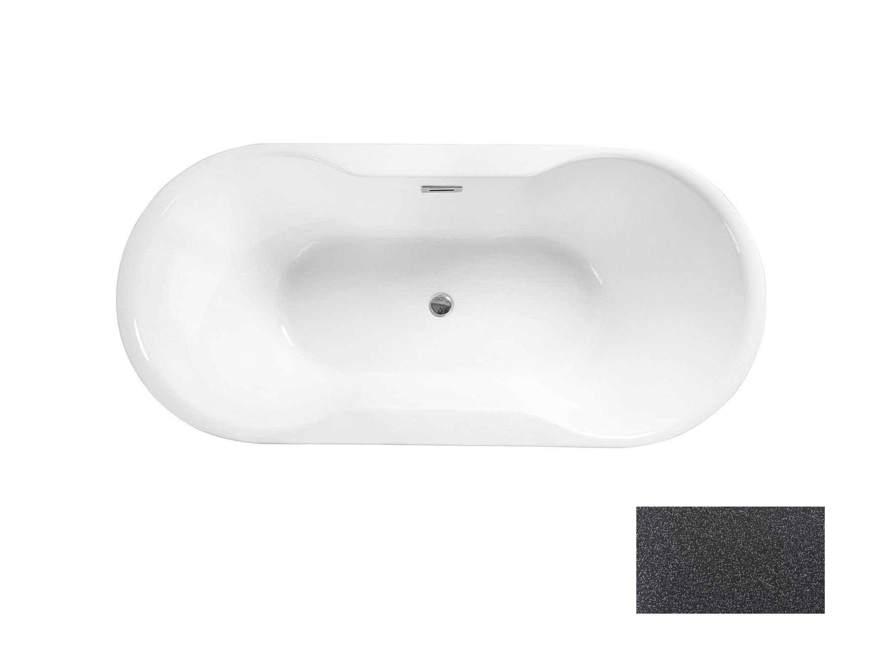 Wanna Wolnostojąca 140X75 Besco Navia Glam Wa-140-Ngr