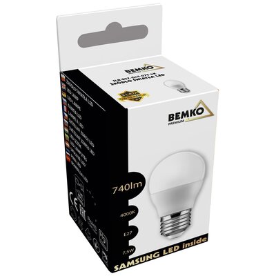 Bemko Żarówka LED SAMSUNG E27 7,5W G45 neutralna