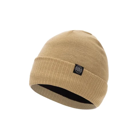 Pit Bull Czapka Zimowa Beanie Small Logo Piaskowy