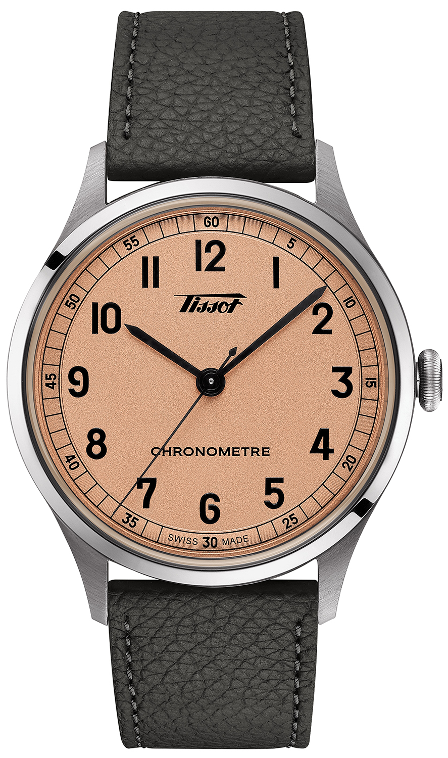 Zdjęcia - Zegarek TISSOT   T142.464.16.332.00 HERITAGE 1938 AUTOMATIC COSC 39mm - Naty 