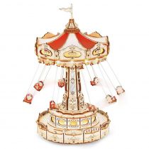 Drewniane Puzzle 3D - Pozytywka Obrotowe Huśtawki Robotime