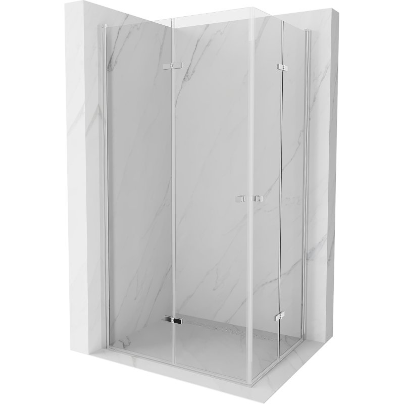 Mexen Lima Duo kabina prysznicowa składana 80x70 cm, transparent, chrom