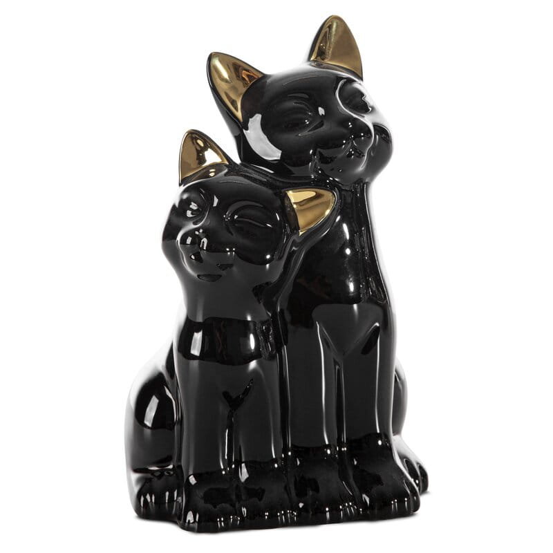 Figurka Dekoracyjna Cat 14x12x22cm Czarny