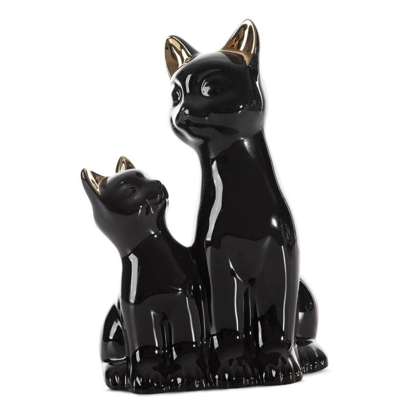 Figurka Dekoracyjna Cat 15x11x22cm Czarny