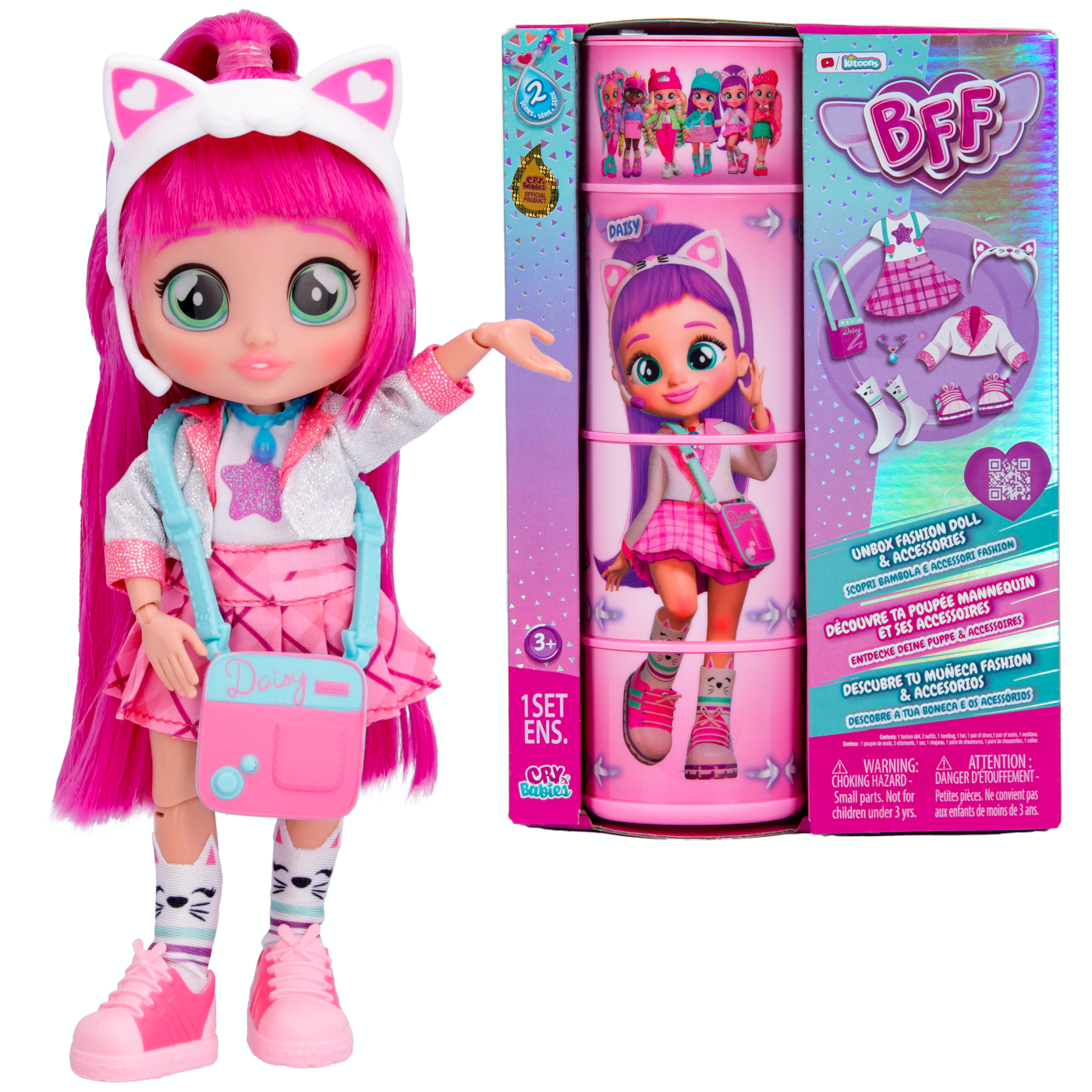 Cry Babies BFF Seria 2 Lalka Daisy 20 cm + akcesoria