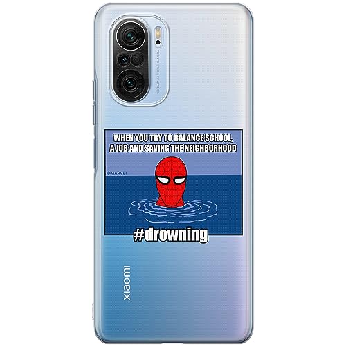 ERT GROUP etui na telefon Xiaomi MI 11i/ REDMI K40/K40 PRO/POCO F3/ F3 PRO, case oryginalny i oficjalnie licencjonowany przez Marvel, wzór Spider Man 037, plecki z TPU częściowo przeźroczyste