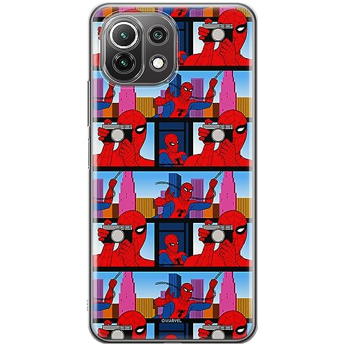 ERT GROUP etui na telefon Xiaomi 11 LITE 4G / 11 LITE 5G, case oryginalny i oficjalnie licencjonowany przez Marvel, wzór Spider Man 038, optymalnie dopasowane, plecki z TPU