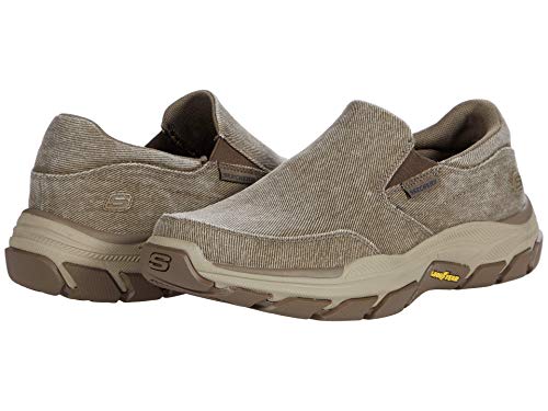 Skechers Męskie klapki Respected-Fallston Canvas, szarobrązowy, 46 EU