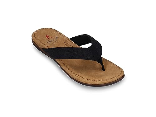 SPICE UP Carrara, Płaskie Sandały Damskie, 11000 Preto, 39 EU