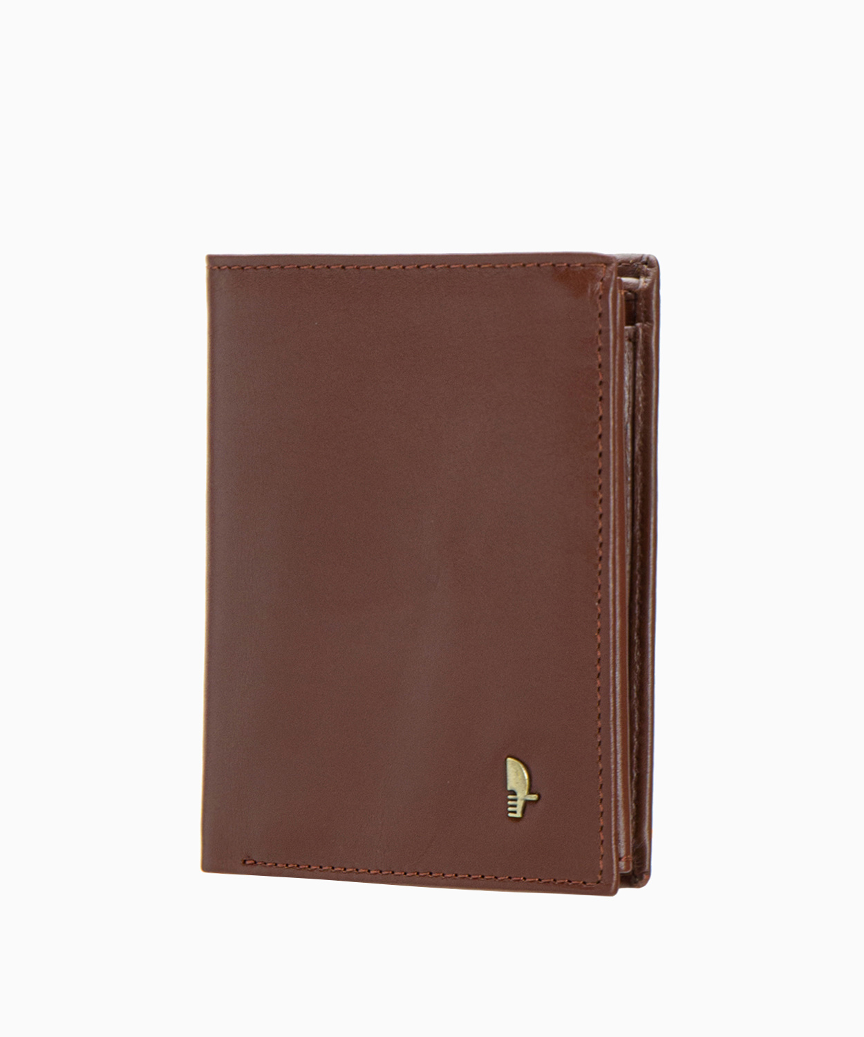 PUCCINI Skórzany brązowy portfel męski z zabezpieczeniem RFID