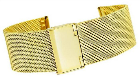 Bransoleta Pacific - siatka mesh - 24mm złota