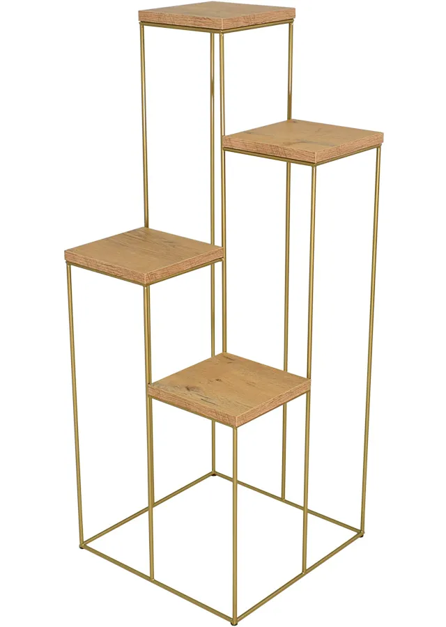 Kwietnik w stylu glamour złoty + dąb lancelot Z6-F94