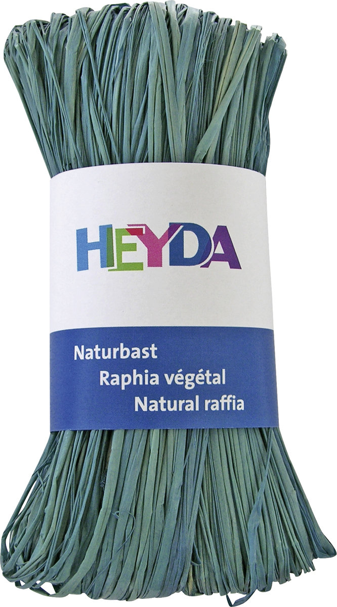Heyda rafia naturalna 50 g, niebieski pastel