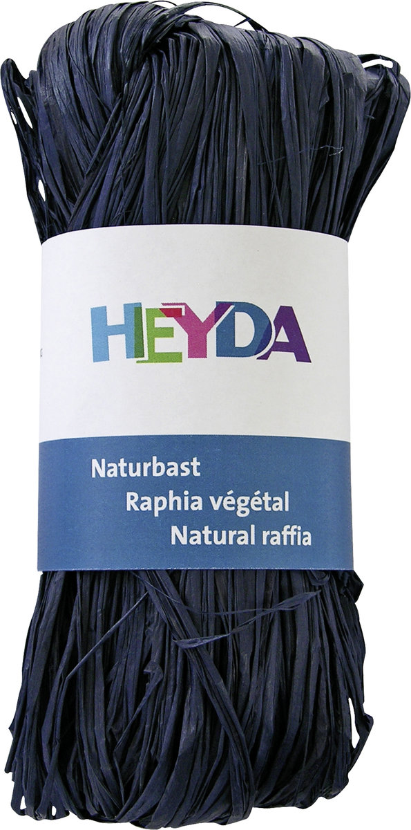 Heyda rafia naturalna 50 g, granatowa
