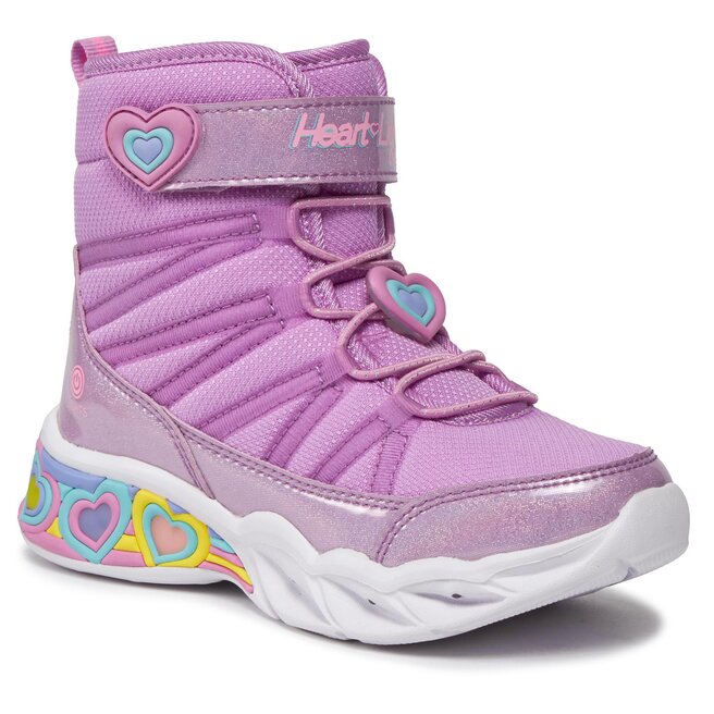 Śniegowce Skechers Sweetheart Lights 302661L/LVTQ Lavender Textile/Turquoise Trim