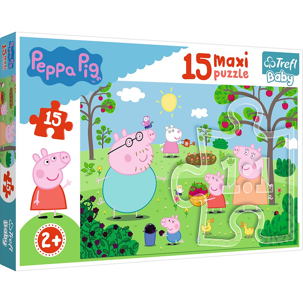 Trefl Puzzle Baby 15 elementów Maxi Peppa w ogrodzie DARMOWA DOSTAWA OD 199 ZŁ! GXP-645248