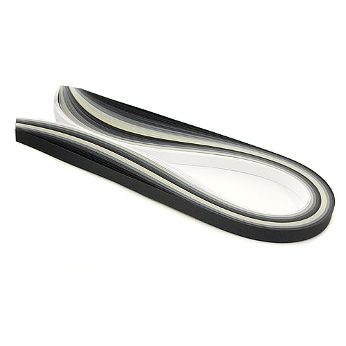 Paski do quillingu 5 mm 100 sztuk czarno-szare