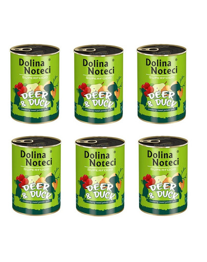 Dolina Noteci Premium SuperFood jeleń i kaczka 400 g x 6 szt