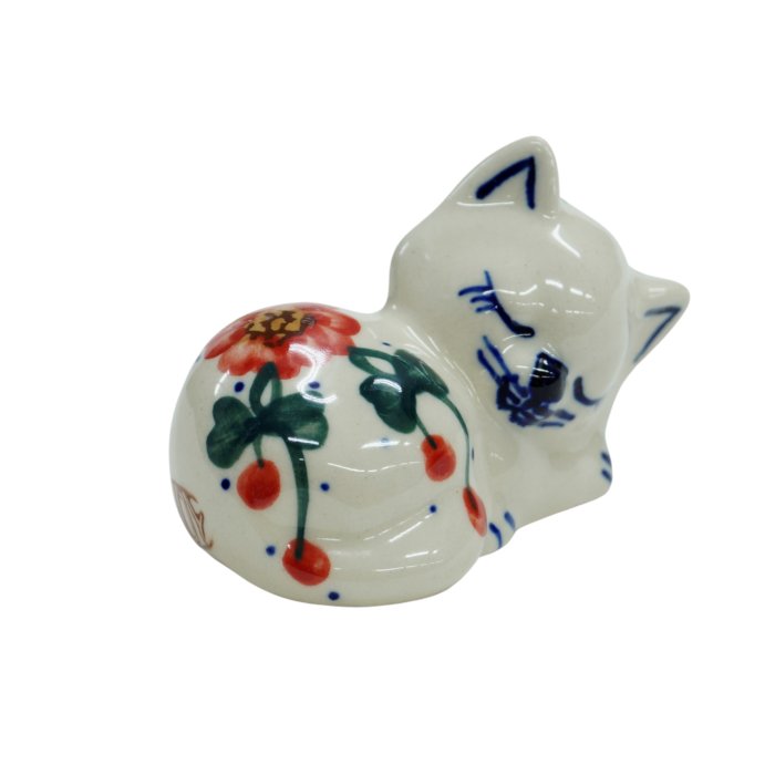 Ceramiczny kotek spioch Ceramika Bolesławiec