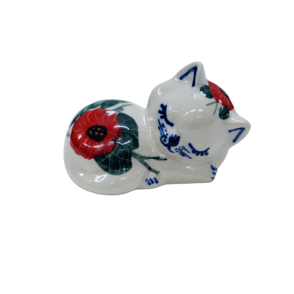 Ceramiczny kotek spioch Ceramika Bolesławiec