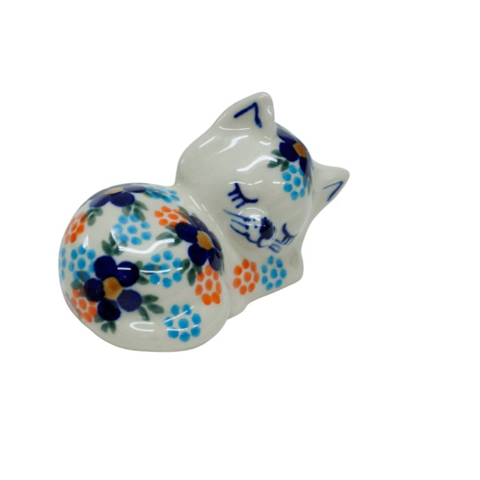 Ceramiczny kotek spioch Ceramika Bolesławiec