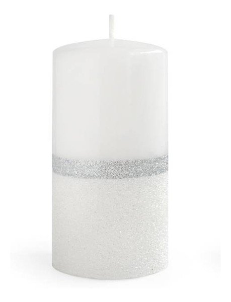 Lumarko Lumarko Świeca Walec Średni 7x14cm Parafinowa Biała! BC9555 Mondex