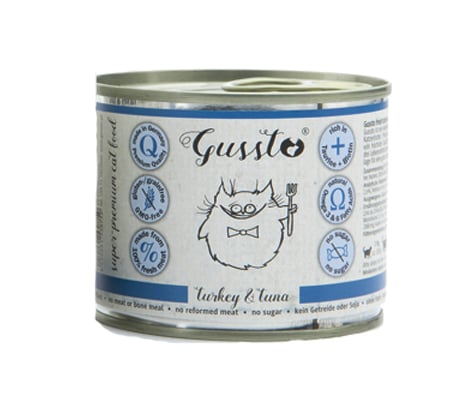 GUSSTO Fresh Turkey and Tuna 200 g świeży indyk i tuńczyk, mokra karma dla kotów