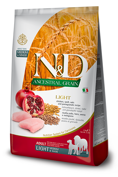 FARMINA Ancestral Grain Chicken & Pomegranate Light Dog Medium & Maxi 2,5 kg