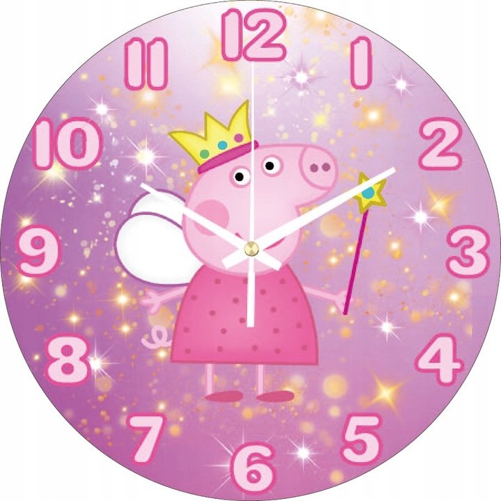Zegar Ścienny Dla Dzieci Świnka Peppa 30Cm Prezent