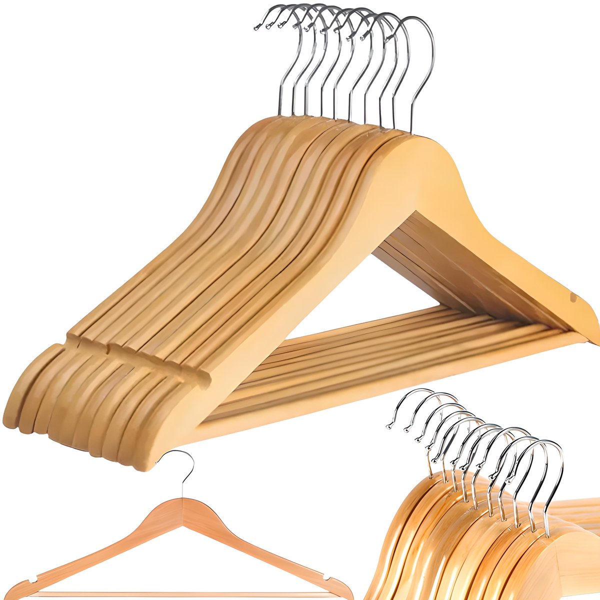 Drewniane Wieszaki Ubrania Drewniany Wieszak 10 Szt