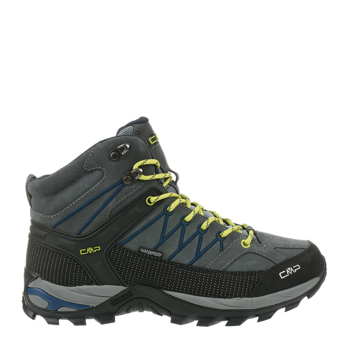 CMP Męskie buty trekkingowe Rigel Mid, Grey B Blue, 44 EU