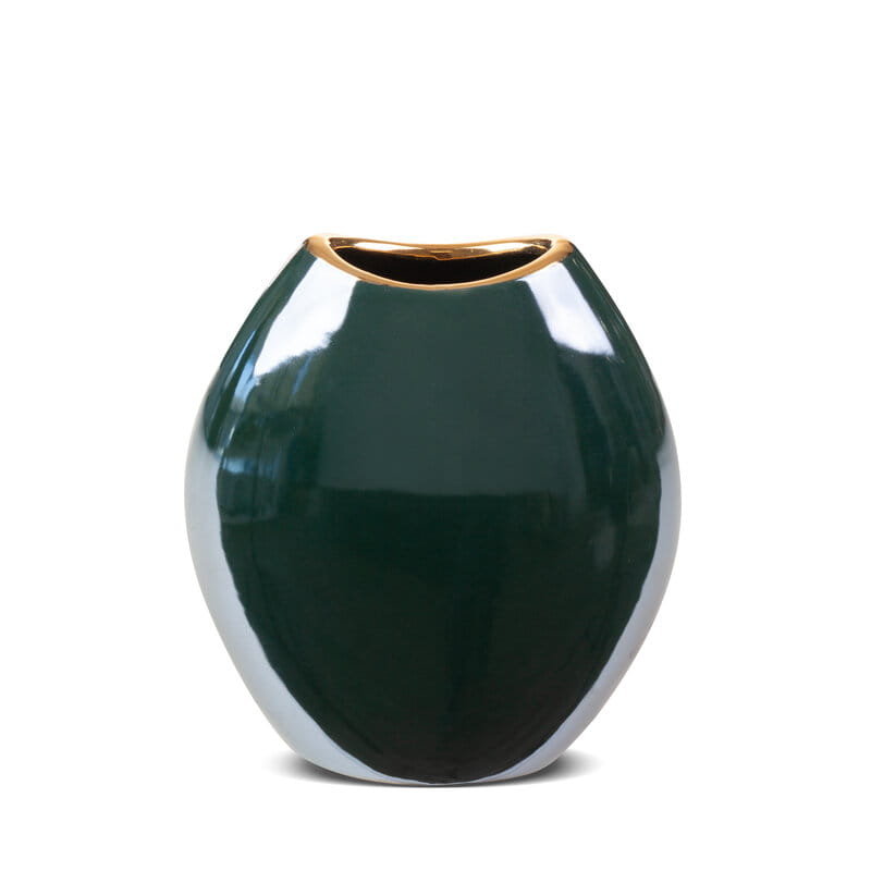 Eurofirany Wazon ceramiczny Amora wys. 16 cm zielony